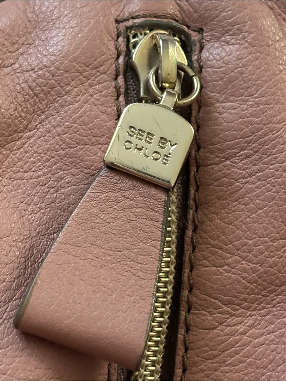 See by Chloé Mauve Leather Briefcase Satchel Bag